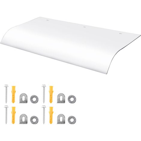 Einfeben – Auvent de porte marquise solaire transparent 40 x 80 cm – Résistant aux UV – Isolation thermique – Installation facile