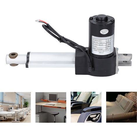 Linearantrieb mit 10 cm Hub, robuster 24-V-Motor, maximale Hubkraft von 6000 N/600 kg, Montagehalterung geeignet für Liegesessel, TV-Lifte und Hebetüren. (1/5)