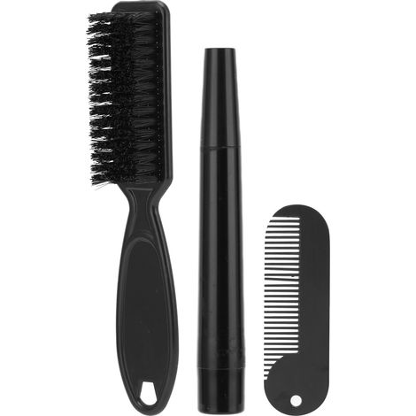 Kit de crayon à barbe pour homme, brosse à barbe en nylon, imperméable et résistant à la transpiration, 4 embouts, crayon à barbe marron (1/5)