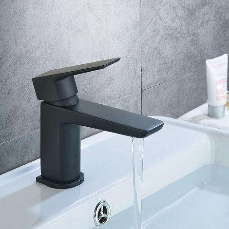 Astra Contemporary Matte Black Basin Mono Mixer Tap