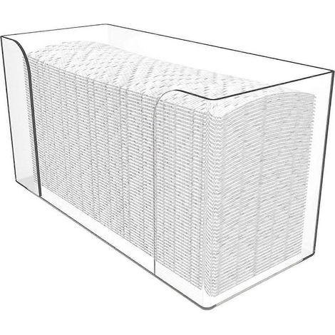 Distributeur de papier essuie-mains de comptoir, porte-essuie-mains transparent, compatible avec les essuie-mains pliés en Z, en C ou multi-pliés. (1/5)