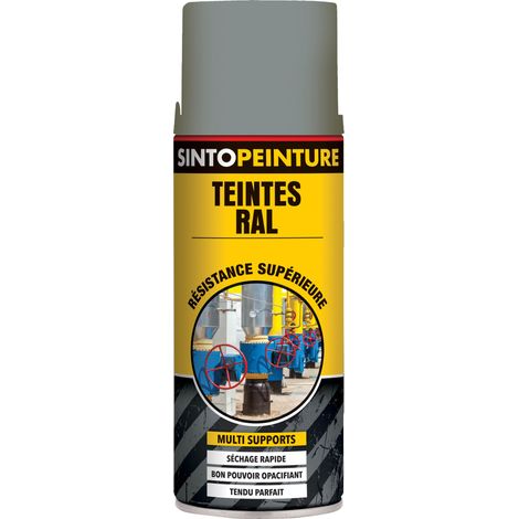 Peinture classiques antirouille teintes vert brillant RAL6005 en aérosol de 400 ml SINTO 925210