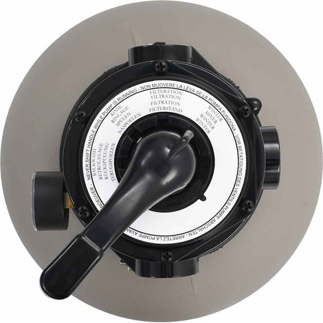 vidaXL Filtro de arena de piscina válvula de 4 posiciones gris 350 mm (1/2)