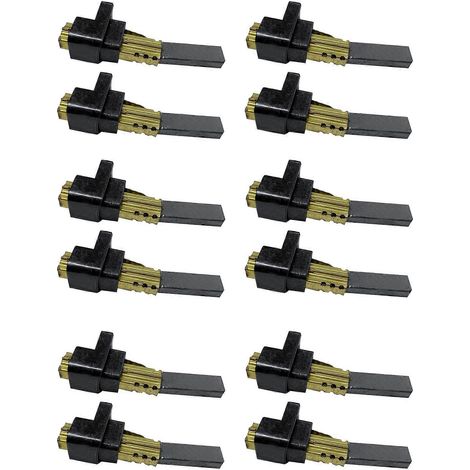 Lot de 12 balais de charbon pour moteur d'aspirateur LG (6,5 x 11 x 32 mm). (1/5)
