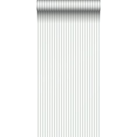 papier peint à rayures vert grisé et blanc  - Sanders & Sanders (1/5)