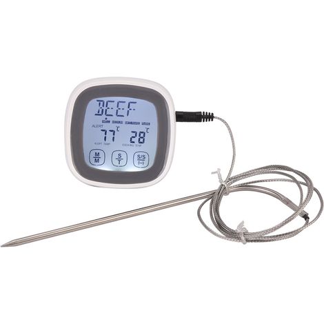 Sonde de cuisson numérique avec thermomètre tactile pour aliments et viandes, outil de cuisine pratique avec minuterie (1/5)