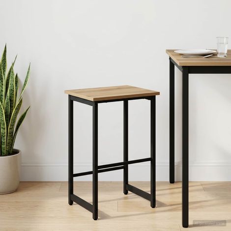 vidaXL Taburete de bar Roble artisan 40 x 32 x 74 cm (1/5)