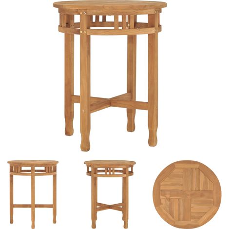 Wohnzimmermöbel Teakholz - vidaXL Bistrotisch Ø60x60 cm Teak Massivholz - Teakholz Tisch (1/5)