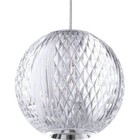 Visconte Tutti Ceiling Pendant 1 Light With Cut Glass Ball Shade - Chrome (1/5)