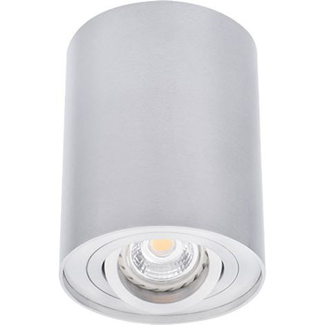 Decken Lampe Zylinder Form silber GU10 Sockel Esszimmer Küchen Beleuchtung 1-flg Kanlux 22550