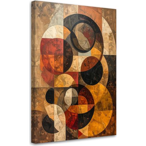 Leinwandbild Geometrische Kreise in Erdtönen 30x45 (1/5)