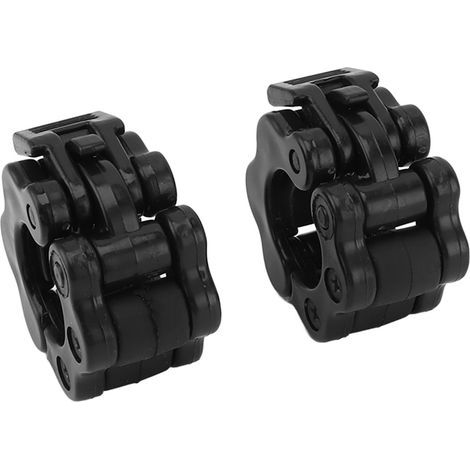 1 pair of ABS plastic barbell clamps, quick-release buckle, black lifting barbell collars (1/5)