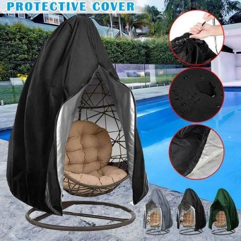 1 Housse de protection, Imperméable, Polyester 210D, PVC, Pour salon de jardin en osier, 190x115 cm (1/4)