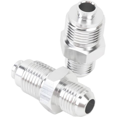 Conectores hidráulicos AN-6 - 2 adaptadores de tubería para caja de dirección con juntas tóricas (1/5)
