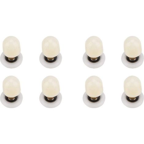 8pcs Rouleaux De Porte De Douche Laiton ABS Porte Coulissante Kit Roue Salle De Bains Runners Durable Porte De Toilette Poulies Accessoire Matériel Outil(27mm) (1/5)