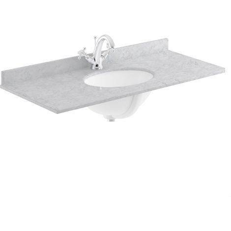 1000 Rectangle Marble Top/Basin 1TH