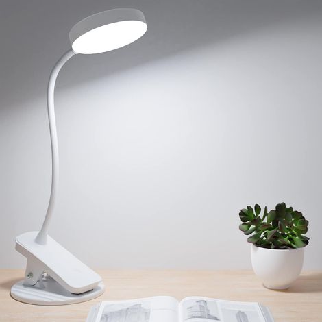 Lampe De Bureau À Pince - Lampe À LED 32 - Réglage Continu De L'intensité Et Température De Couleur 3000-6500 K - Collier Flexible 360° - Support Téléphone Intégré - 1 Pièce (1/5)