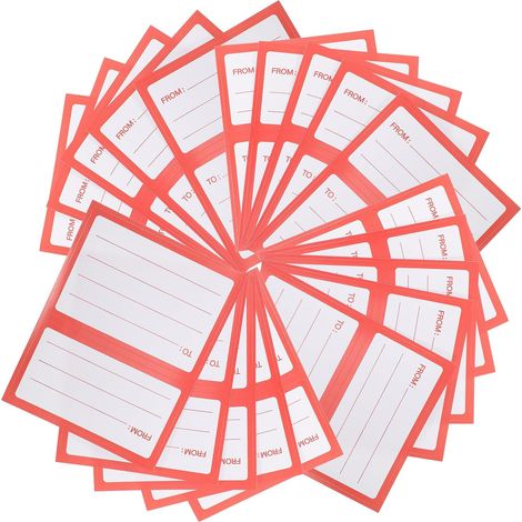 d expédition autocollantes rouges en papier 150 étiquettes (1/5)