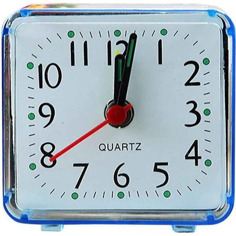 Réveil pointeur décoratif, horloge de chevet électronique portable, minuteur d'apprentissage, décoration, bleu (1/5)