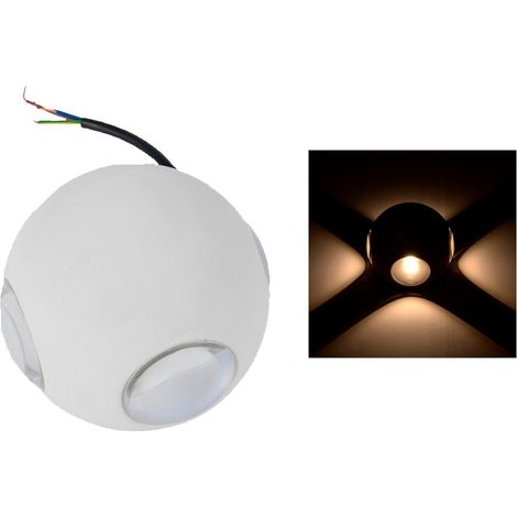 Aplique LED Exterior de Pared con Luz en 4 Direcciones IP54 12W 3000K