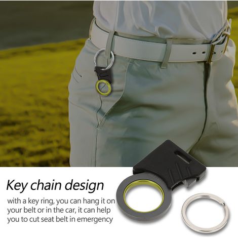 Couteau de poche miniature de survie en extérieur en acier inoxydable avec boucle porte-clés et outil de coupe (1/5)