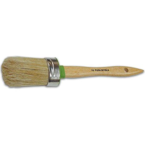Pennello Ovalino Mec Rex N.14 Purissima setola cinese bionda Manico legno 12Pz