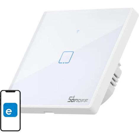 Interruttore luce touch Sonoff T2 EU TX WiFi + RF 433 (1 canale) Nuova versione