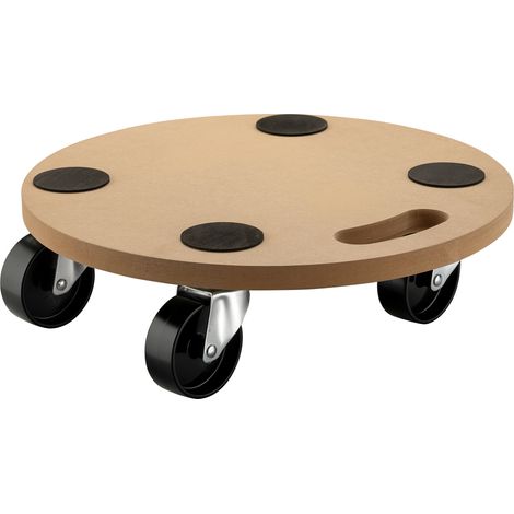 Wiltec Transportroller 250 kg 380 mm, rund, MDF Möbelroller, Rollbrett mit 4 Lenkrollen, Möbelhund als Umzugshilfe (1/5)