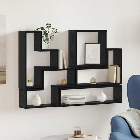 Cube mural ANDIAMO Chêne noir 96 x 12 x 64 cm Bois d'ingénierie (1/5)