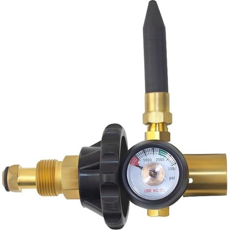 Régulateur de L'Inflatrice à Débit D'Air avec Jauge 0-3000 Psi Helium Latex Ballon pour Soupape de Réservoir CGA580, Régulateur de Réservoir (1/5)