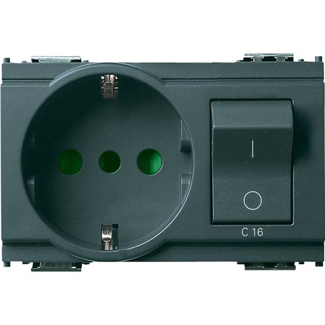 VIMAR - 16276 Presa 2P+T 16A P30 intb+MT C16 grigio