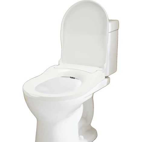 Siège de bidet pour toilettes, buses autonettoyantes, design non électrique, BLANC (1/2)