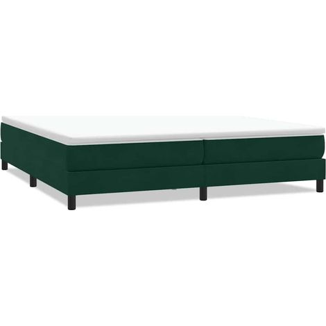 Maison Exclusive - Cama box spring sin colchón verde oscuro terci (1/5)