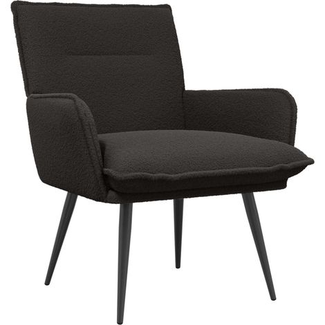 Armchair Black Bouclé vidaXL (1/5)