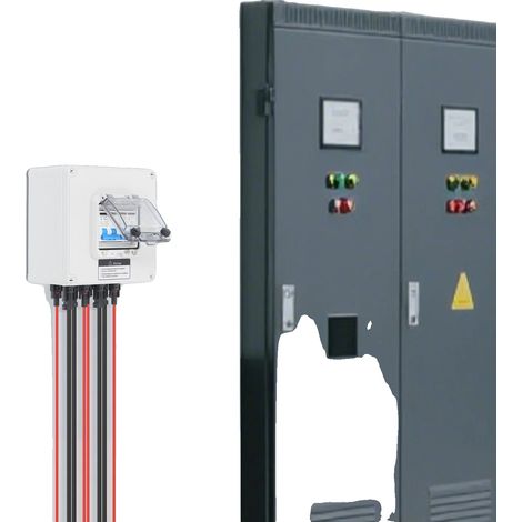 Interruttore automatico fotovoltaico, montaggio a parete, 2 ingressi e 2 uscite, 15A (1/5)