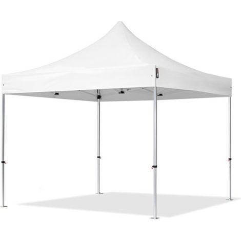 TRADE SHOP - Gazebo Pieghevole Giardino 3x3x3mt Tenda Telo Bianco Padiglione Mercati Sagre 222715 -