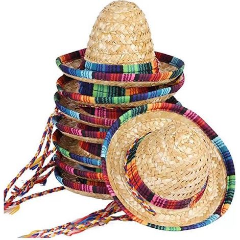 Mini chapeau de paille pour chiens, chapeau mexicain pour animaux de compagnie, chapeau de soleil pour chats