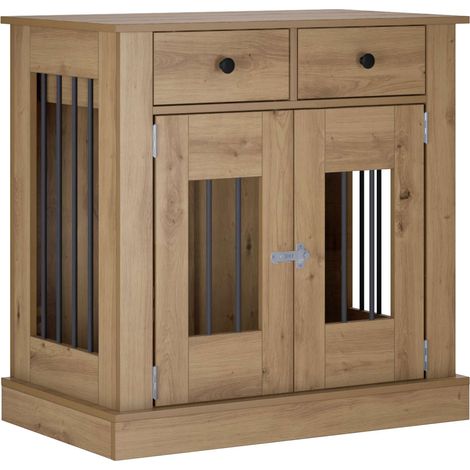 Mueble para jaula de perro Roble artisan 80 x 47,5 x 80 cm vidaXL (1/5)