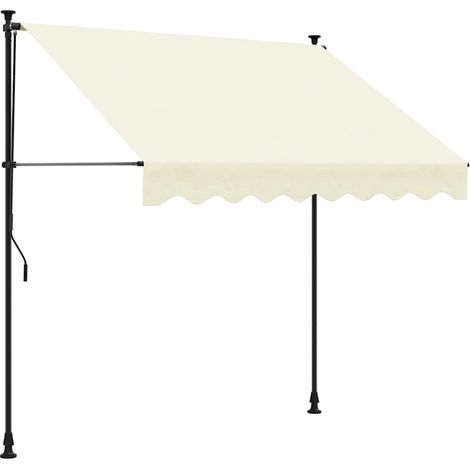 Maison Exclusive - Tenda da Sole Retrattile Crema 250x150 cm in Tessuto e Acciaio