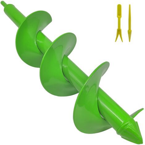 Mèche Jardin, Tarière de Jardin 300mm x 80mm, Forets perceuse en Spirale avec Fort Tarière Tête, Tige hexagonale Outil de Plantation Pratique pour Fabrication Trou et Planter Bulbes Fleurs Ar (1/5)