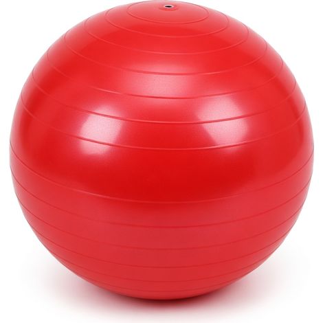 Ballon de yoga PVC rouge 65 cm modèle 63 800g