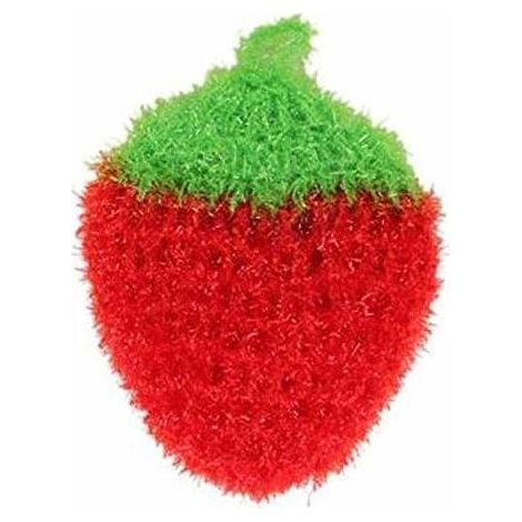Fraise Mignonne torchon Vaisselle Fibre de Polyester torchon de Lavage Chiffon Propre Serviette Outils de Nettoyage de Cuisine à Domicile, Temps de Cuisson (Color : Rouge) (1/5)