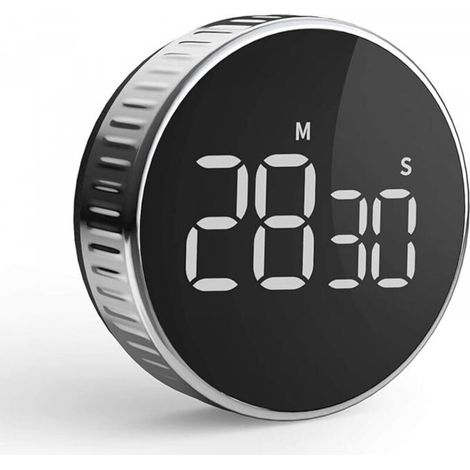 Minuteur de Cuisine, Compte à Rebours Kitchen Timer pour Cuisine Cuisson Classe Formation, Minuterie Aimanté Numérique Affichage LCD, Commande de Rotation, Outil de Gestion du Temps (1/5)
