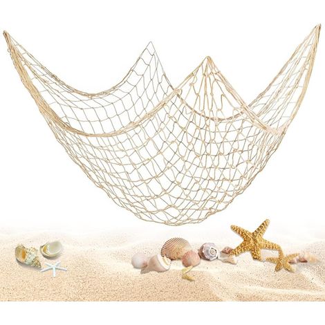 Filets de Pêche de Style Méditerranéen, Filet de pêche Plage Thème Décor (1/5)