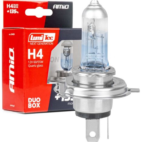 Bombillas halógenas H4 12V 60/55W LumiTec de última generación +135% DUO amio-04404 (1/5)