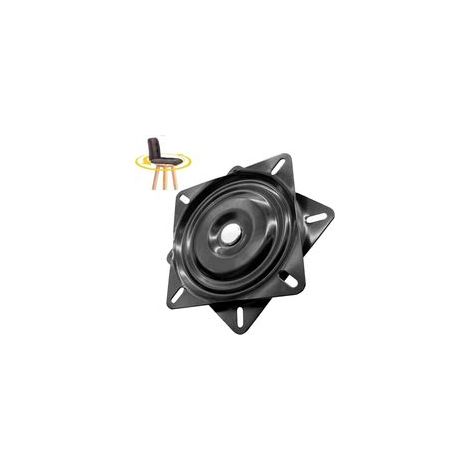 Roulement Carrée De Plateau Tournant, 16cm, Base Pivotant, pour Les Meubles Sofa TV Et Tabouret De Bar, Noir (1/5)