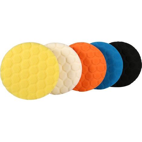 5-Piece Polishing Sponge Hand Tool Kit for 6-inch Car Polisher Wax (1/2)