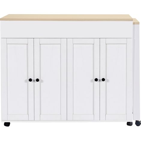 Tavolo bar estensibile bianco in MDF 117-180 x 50 x 94,6 cm MODENUIT (1/5)