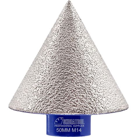 Broca de chaflán de fresado de diamante ZOLGINAH 50MM M14 agrandar los agujeros de chaflán existentes adecuados para mármol de cerámica y granito (1/5)