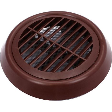 Grille aération VMC ronde réglable 90-160 mm – Nervures inclinées pour efficacité – Filet anti-insectes – Installation facile – Jardibricodeco